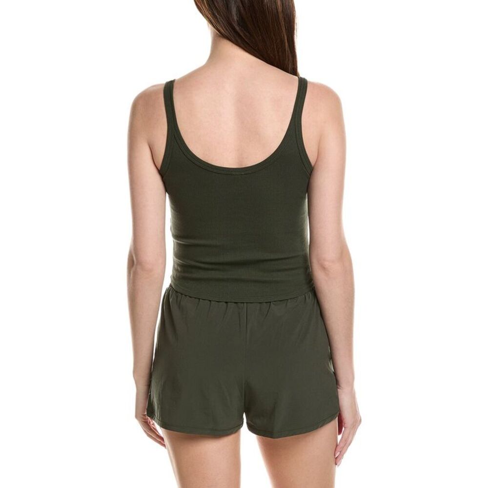 Beyond Yoga Womens Rib Classic Tank, Green - Picture 2 of 3
